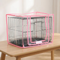 Bird Cage Cover with Transparent Cage Cover Panel, EVA Material Anti-Wind Birdcage Cover, Zippered Indoor Outdoor Pet Cage Cover for Guinea Pig