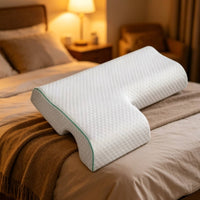 Contoured Memory Foam Sleeping Pillow Textured Side-Lying Support Pillow