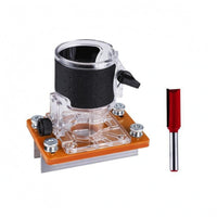 2-in-1 Slotting Guide Bracket Border Positioning Router Slotting Guide Adjustable Clamping Router Bracket Orange