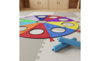 Indoor Outdoor Use Whack a Rodent Parachute Game Promotes Teamwork Rainbow Play Parachute Interactive Fun Colorful Design for Families, Adults, School Activities, Parties