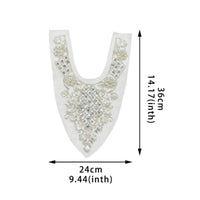 Beaded Collar Embroidered Collar with Embroidery Decorative for Formal Wear