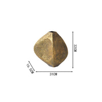 Hammered Metal Vase Textured Surface Decor Piece Artisanal Craftsmanship for Tabletop