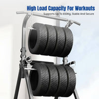 Chin-Up Bar Station, Indoor Home Gym, Foldable, Adjustable Height, Sturdy Steel Frame, Multi-Function Fitness
