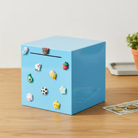 Deposit Only Piggy Bank Thickened Material Cartoon Money Bank Large Capacity Cube Savings Box for Girls, Boys