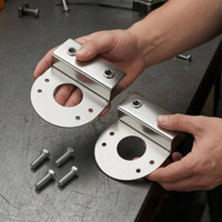 2 Pieces No-Drill Underwater Light Bracket Direct Install Clamp-Style Mounting Bracket 1.5 Mm Thick Hardware for Water Feature