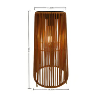 Waterproof Solar Rattan Garden Lamp Vintage Design Solar Wicker Floor Lamp Weather Resistant Rattan Lantern Light LED Lighting for Camping