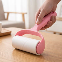 Pet Hair Remover with Extra Sticky Rolls for Dog Hair, Pink Handle Clothes Roller Sticky for Car Seats, Travel Lint Roller, 1 Pack Refill