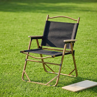 Foldable Camping Chair, Outdoor Metal Folding Chair for Heavy Duty Use