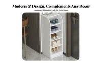 Space-Saving Multi-Tier Shoe Rack Narrow Footprint Multi-Tier Shoe Shelf Large Capacity Footwear Organizer Easy Assembly for Students, Apartment Dwellers, Families, Entryway, Dorm Room, Hallway, Bedroom