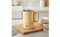 Foldable Electric Kettle 304 Stainless Steel Small Portable Kettle Fast Boiling Foldable Hot Water Pot for Commuters, Office Workers, Hotel, Dorm Room