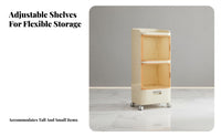 Narrow Rolling Cart Space-Saving Drawer Unit Sturdy Frame for Bathroom, Kitchen