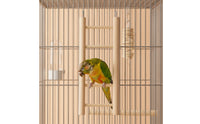Hanging Bird Ladder Toy with Hooks Natural Climbing Ladder Toy Compact Easy to Use for Birds