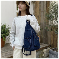Travel Bag for Daily Use with Polyester Lining, Versatile Shoulder Bag and Crossbody Style, Canvas Backpack for Women, Medium Soft Chest Bag