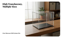 Acrylic Display Case High Clarity Acrylic Display Box Dustproof Collectible Showcase Stackable Design Dustproof Figure Box
