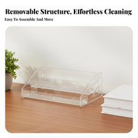 Clear Acrylic Display Stand Space-Saving Multi-Level Pin Holder Easy to Clean Tiered Display Stand for Collectors, Anime Fans, Desktop, Vanity