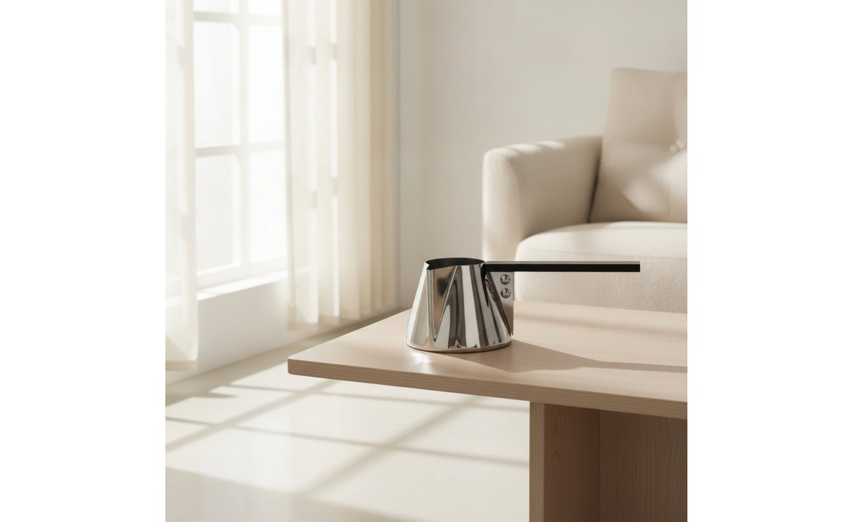 Milk Pot with Pouring Lip | Stainless Steel, Silver, for Kitchen