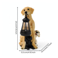 Decorative Dog Lantern Statue Waterproof Yard Decoration Resistant Garden Decor Energy-Saving for Patio