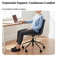 Adjustable Height Ergonomic Mesh pivoting Chair Rolling Casters Computer Seat Lumbar supportrest Office Furniture for distance Workers, Students, Study Room, Bedroom