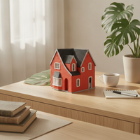 1:64 Scale House Model Detailed Building for Diorama, Collectors