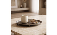 Elliptical Tray Vintage Aluminum Tray Wide for Console