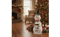 Snowman Mailbox Upright Christmas Mailbox Decor Holiday Decoration Indoor for Entryway, Tabletop