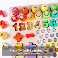 Fine Movement Skills Development Wooden Clip Bead Game Hand-Eye Coordination Chopstick Training Toy Early Education for Preschoolers