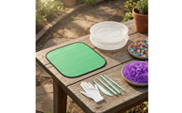 DIY Mosaic Stepping Stone Kit Outdoor Stepping Stone Mold Set Waterproof Mat Round Mold Kit Alphabet Molds