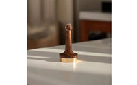 Band Display Stand Walnut Band Holder with Brass Base Jewelry Wooden Natural for Jewelers, Countertop Organization