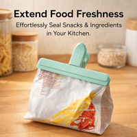Food Grade Bag Sealer Clips for Kitchen, Reusable Food Bag Sealing Clips for Snacks, Sealing Clip for Home Cooks, Bag Clip Set for Food Storage