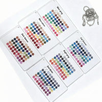 6 Pieces Rounded Corners Seasonal Color Reference Card Punched Hole Season Color Card