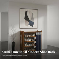 Large Capacity Freestanding Shoe Rack Space Saving Multi-Layer Shoe Shelf Stable and Sturdy Household Furniture Raised Bottom Design for Students, Apartment Dwellers, Homeowners, Hallway, Dormitory, Living Room, Bedroom