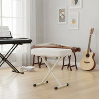 Keyboard Bench Adjustable Height Piano Stool Stable Stool with Padded Seat for Pianists