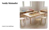 Kids Craft Table and Chair Set Child Design children's Play Table with Chairs Writable Surface Young Child Craft Desk for Young Children, Classroom