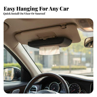 Sun Visor Tissue Holder Compact Dashboard Napkin Dispenser for Truck