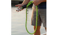 Water Ski Tow Rope Connector Wear-Resistant Personal Watercraft Tow Rope Shock Absorbing Bungee Dock Line with Anchor Hook for Mooring