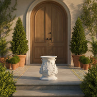 Swan Pedestal Decorative Garden Pedestal Molded Planter Base for Gardeners, Homeowners, Patio, Courtyard, Entryway