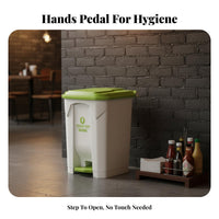 Foot Pedal Trash Can Professional-Grade Durability Foot Pedal Garbage Can Step-on Garbage Bin Odor-Containing Lid for Break Room