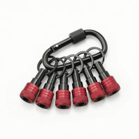 Hex Bit Holder Keychain Quick-Release Hex Bit Holder with Carabiner Keychain Compact Everyday Carry for Handymen