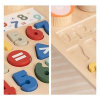 Rounded Edges Wooden Activity Table with Cup Holder Multicolor Children's Learning Table Long-Lasting Furniture Stable for Classroom