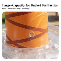 Inflatable Palm Tree Chiller Decorative Palm Tree Ice Bucket Easy to Inflate/Deflate Exotic Festivity Ice Bucket for Outdoor, Beach, Barbecues