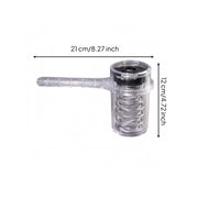 Transparent Body E61 Brew Head Cleaner Clear Handle Espresso Machine Backflush Tool Metal Coil Backflush Cleaning Tool Black Top for Backflushing