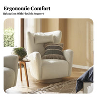 Upholstered rotating Armchair Nordic Design Lounge Chair Highspinerest Support Living Room Furniture for Adults, Readers, Bedroom, perusing corner, Home Office