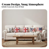 American Design 3-Seater Sofa Soft Upholstery Living Room Furniture Set Classic Design Solid Wood Leg Sofa for Homeowners, Families, Lounge Area, Home