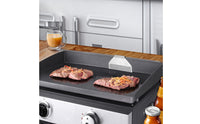 Brushed Finish Stainless Steel Grease Blocker Curved Handle Grill Grease Catcher Sloped Side Perforated Grill Insert Rounded Rectangular