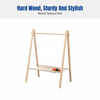 Pet Clothes Rack, Wooden Dog Garment Stand, Bedroom Floor Organizer, Small Cat Wardrobe, Indoor Storage, Minimalist Design