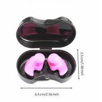 Silicone Swimming Earplugs Comfortable Fit Waterproof Swimming Earplugs Reusable Silicone Ear Plugs for Adults, Showering, Bathing