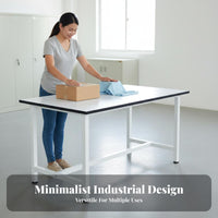 Multi-Purpose Packing Table Heavy Duty Assembly Line Table Sturdy and Long-Lasting Workbench Deformation Resistant for E-Commerce Sellers, DIY Enthusiasts, Factory, Warehouse, Garage, Office