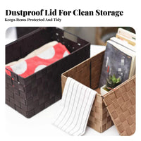 Lidded textile container With Lid foldable Lidded Box Large Capacity for Under Bed