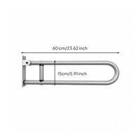 Aluminum Alloy Flip up Toilet Grab Bar Space Saving Foldable Toilet Grab Bar Non-Slip Grip for Post-Surgery Patients Women