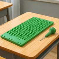 9-Line Braille Writing Slate with Stylus Foldable Braille Slate with Stylus Portable Lightweight for Classroom